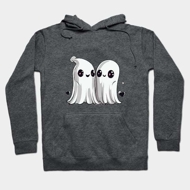 Cute Ghost Couple Hoodie by Venus Doom